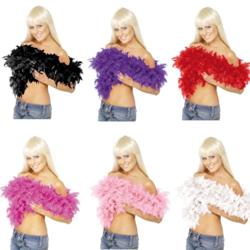 Boa luxe en plumes 180 centimètres, 80 grammes environ.