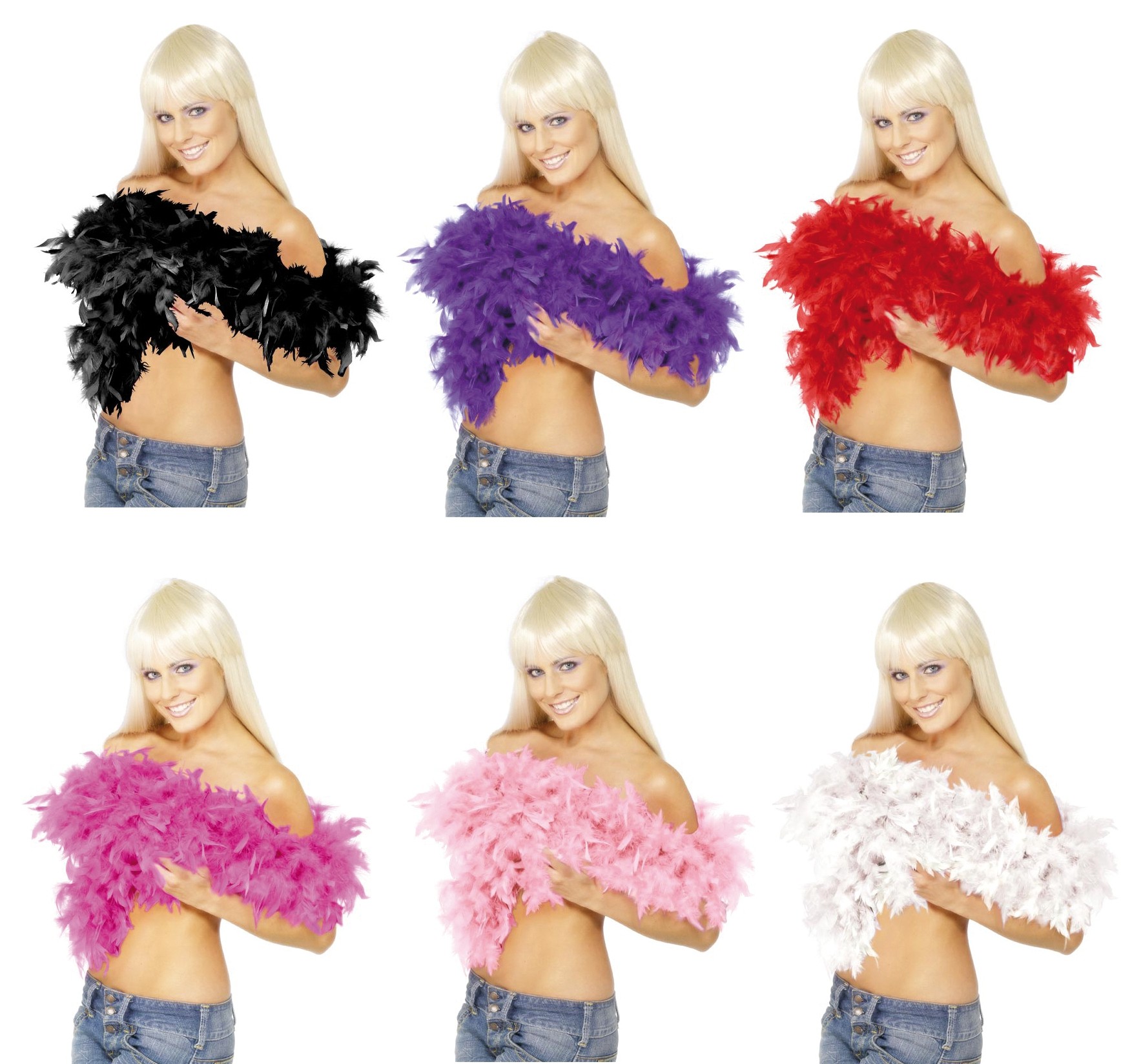 Boa luxe en plumes 180 centimètres, 80 grammes environ. Boa luxe en plumes 180 centimètres, 80 grammes environ.