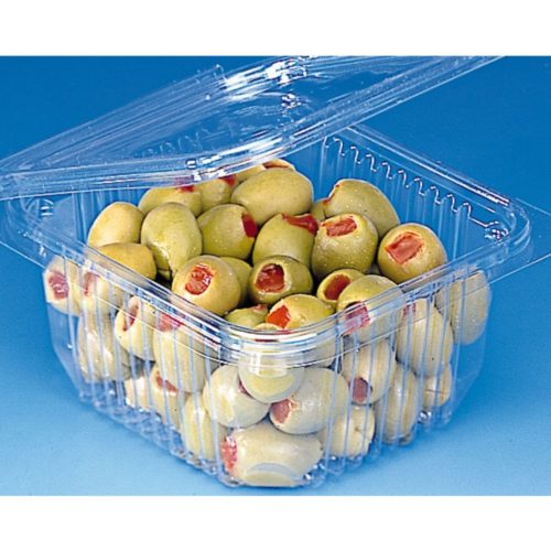 Boite salade Rectangle 370g + Couvercle charnière