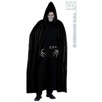 Cape capuche noire 142 cm