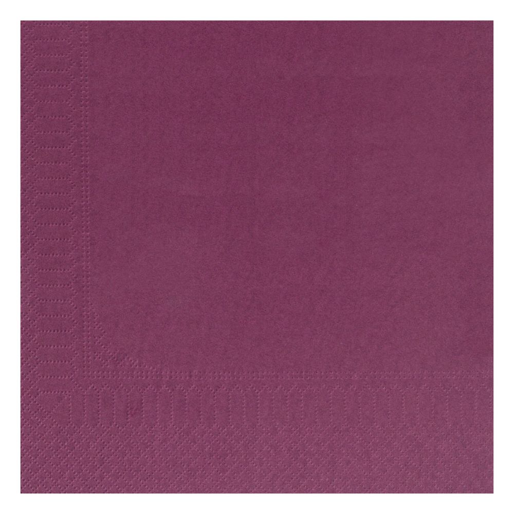 maison-deffes-emballage-serviette-ouate-2-plis-aubergine-13169 Paquet de 100 serviette en ouate 2 plis, couleur aubergine