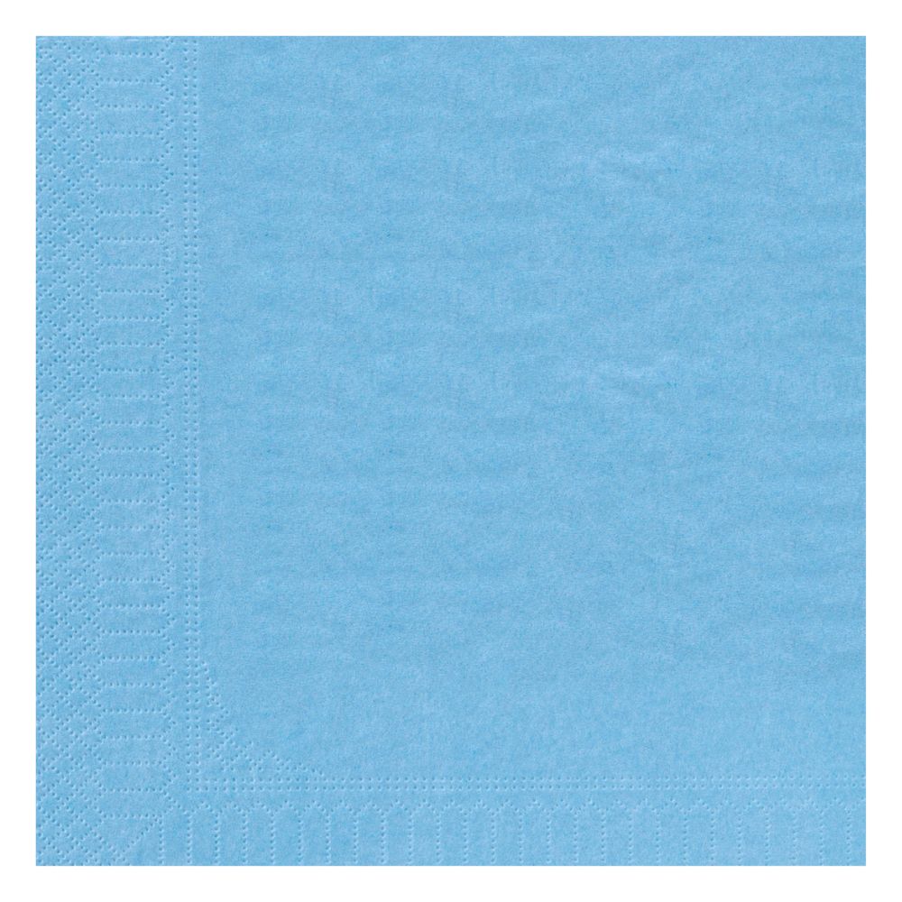 maison-deffes-emballage-serviette-ouate-2-plis-bleu-azur-13169 Paquet de 100 serviette en ouate 2 plis, couleur bleu azur