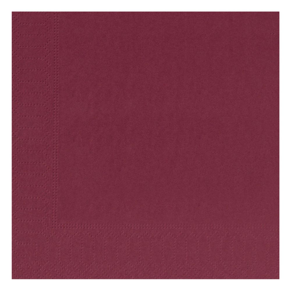 maison-deffes-emballage-serviette-ouate-2-plis-bordeau-13169 Paquet de 100 serviette en ouate 2 plis, couleur bordeau