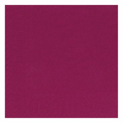 Paquet de 100 serviette en ouate 2 plis, couleur framboise