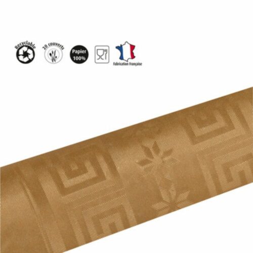 Nappe papier damassé couleur 1,18 x 6 m