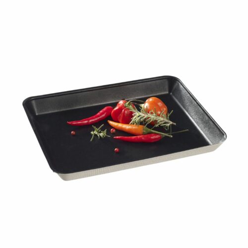 Assiette Kanopée Laminée PLA en Noir - 200 x 150 x 20 mm