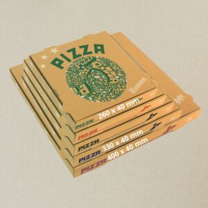 Boite à Pizza spéciale livraison avec coin droit renforcé
