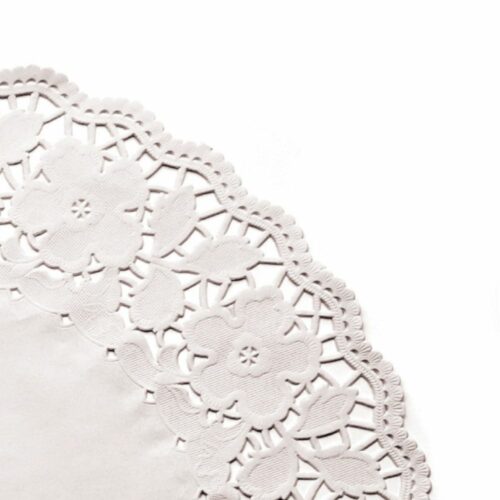 Napperons Ronde Ajourées Blanc - Ø240 mm