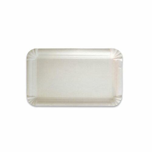 Plateau Ravier Blanc en Carton - 200 x 130 mm