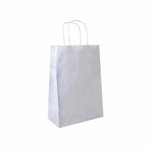 Sac / Cabas en Kraft Blanchi - 260 + 140 x 320 mm