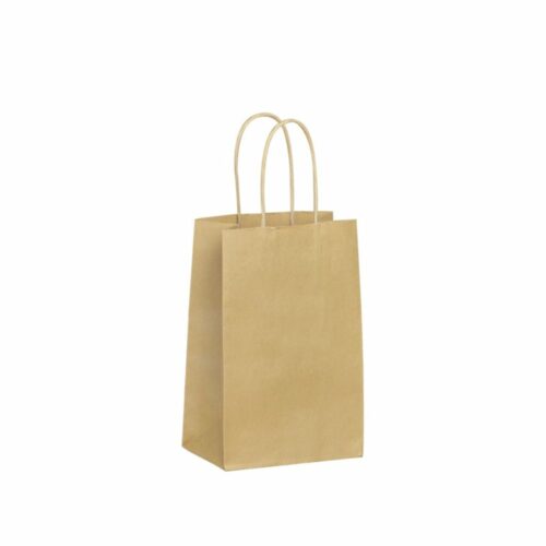 Sac / Cabas en Kraft Brun - 140 + 80 x 210 mm