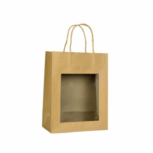 Sac / Cabas en Kraft avec Fenêtre - 220 x 110 x 280 mm