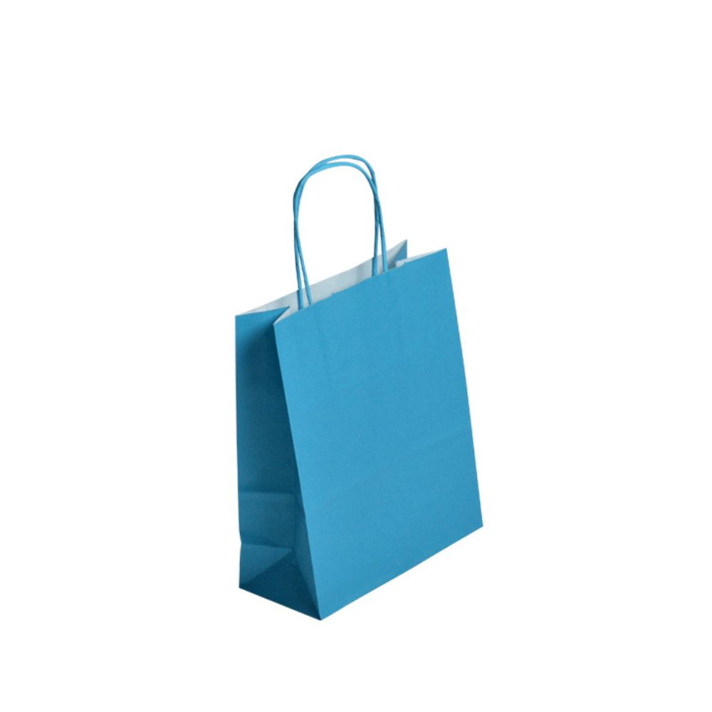 maison-deffes-emballage-sac-cabas-kraft-turquoise-bleu-18-8x22 Sac kraft bleu turquoise. Cabas Bleu Turquoise en kraft.
