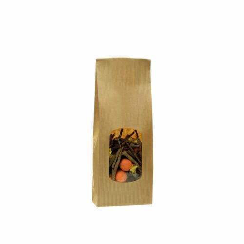 Sachet en Kraft Brun avec Fenêtre - 1Kg - 100 + 55 x 290 mm