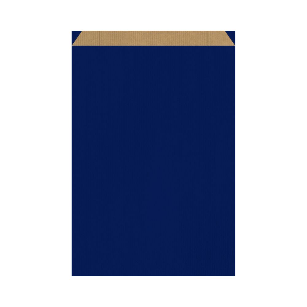 maison-deffes-emballage-sachet-cadeau-kraft-K-bleu Emballage cadeau - Sachet cadeau couleur bleu