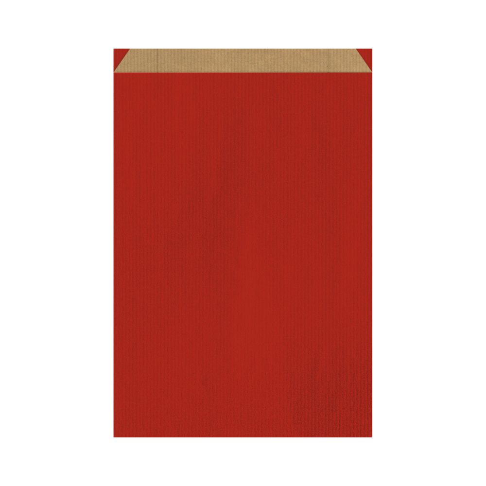 maison-deffes-emballage-sachet-cadeau-kraft-K-rouge Emballage cadeau - Sachet cadeau couleur rouge