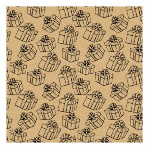 Pochette cadeau en kraft avec un motif cadeau