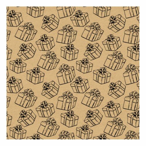 Pochette cadeau en kraft avec un motif cadeau