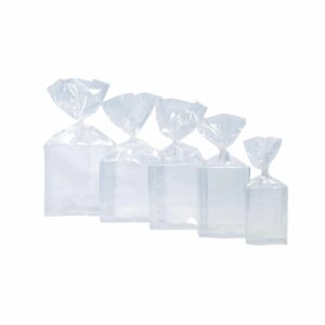 Sachet polypro transparent, avec deux soufflets latéraux et un fond rectangle. Sachet polypro SOS avec une grande étanchéité et utile pour stocker des articles volumineux.