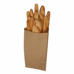 Sacs en kraft brun semi-extensible pour la vente de plusieurs baguettes