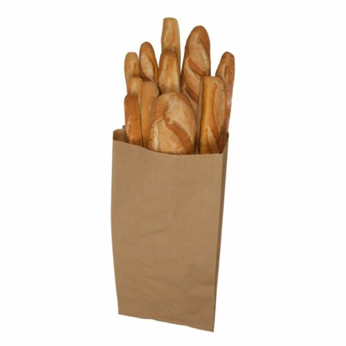 Sacs en kraft brun semi-extensible pour la vente de plusieurs baguettes