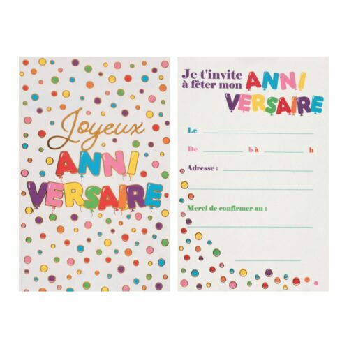 Carte d'Invitation enfant "Joyeux Anniversaire"