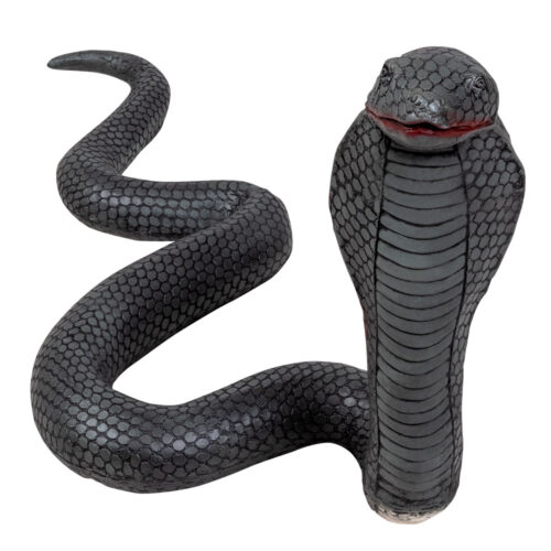 Cobra en latex noir - 31 x 65 cm