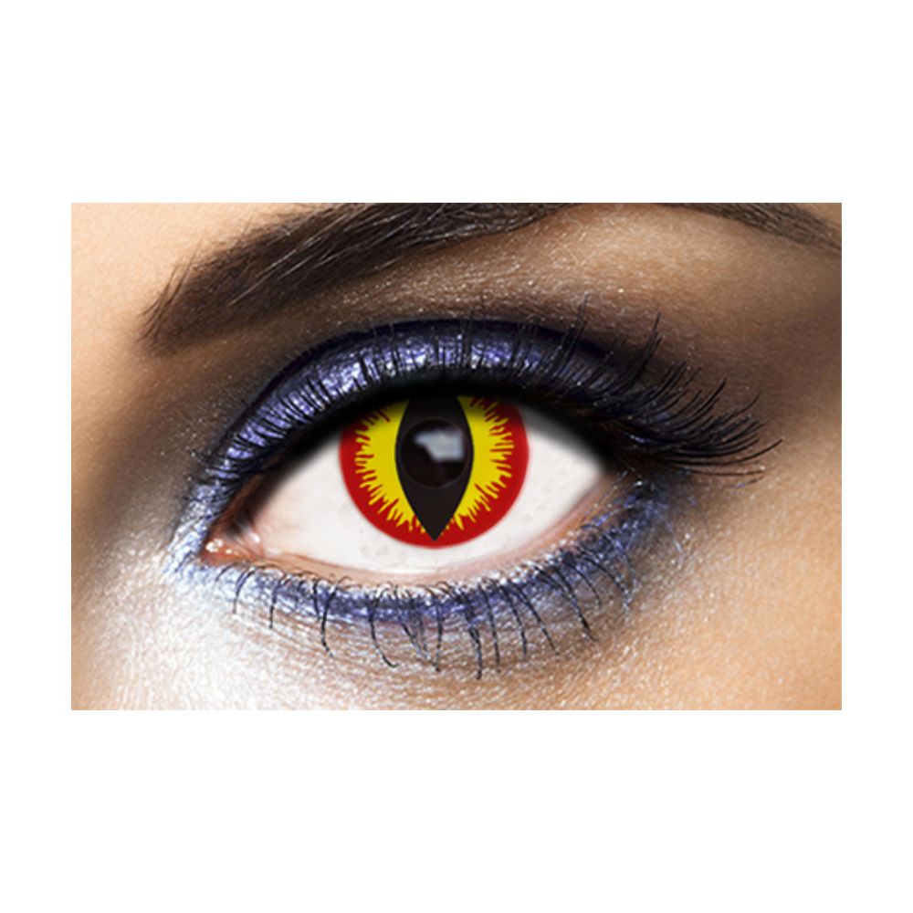 maison-deffes-fete-lentille-fantaisie-devil-red-87L0005 Lentille œil de chat