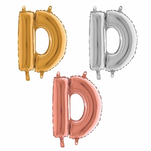 Lettre D - Ballon en aluminium
