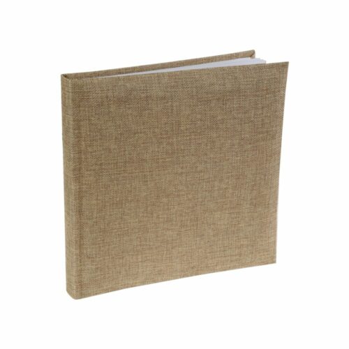 Livre d'or avec couverture en Jute - 24 x 24 cm