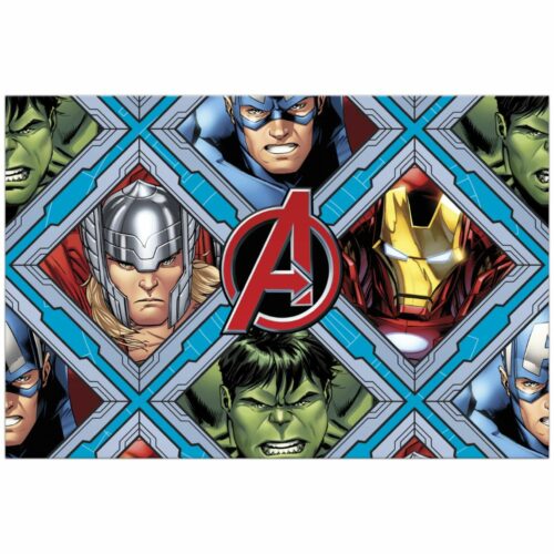 Nappe en plastique pour enfant décorée Avengers