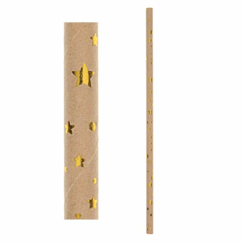 Paille Anniversaire Imprimé en Papier - 192 mm - Ø6 mm