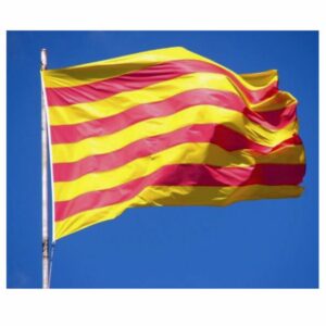 Pavillon Catalan avec 2 anneaux et une sangle renfort pour mât
