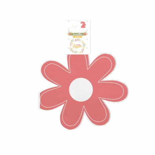 Serviette forme de fleur pour pâques