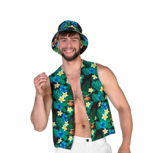 Ensemble costume touriste. Chapeau et Boléro fleuris