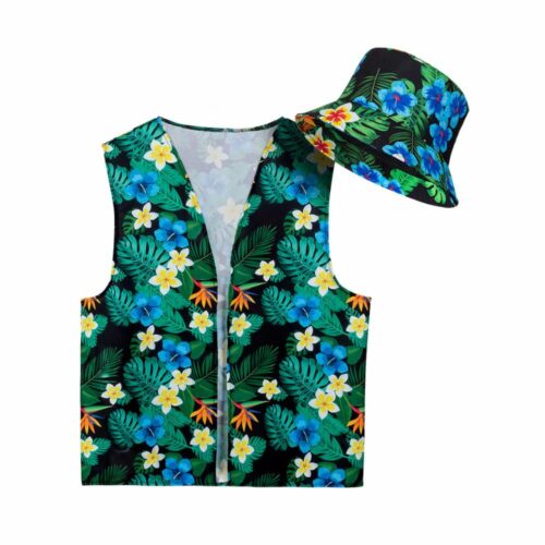 Chapeau et boléro fleuris