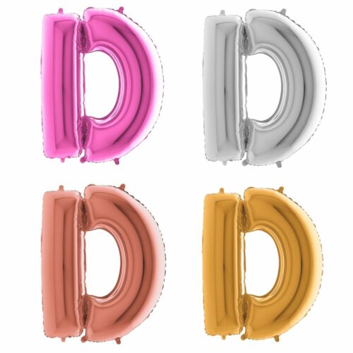 Ballon Hélium Lettre D en Aluminium