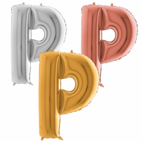 Ballon Hélium Lettre P en Aluminium