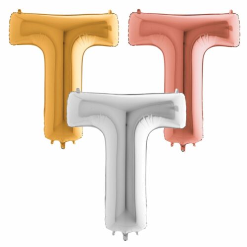 Ballon Hélium Lettre T en Aluminium
