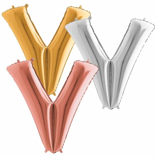 Ballon Hélium Lettre V en Aluminium