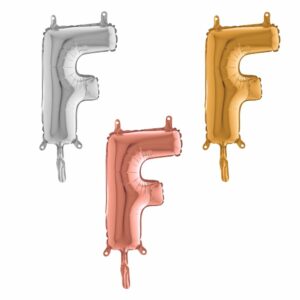 Lettre F - Ballon en aluminium