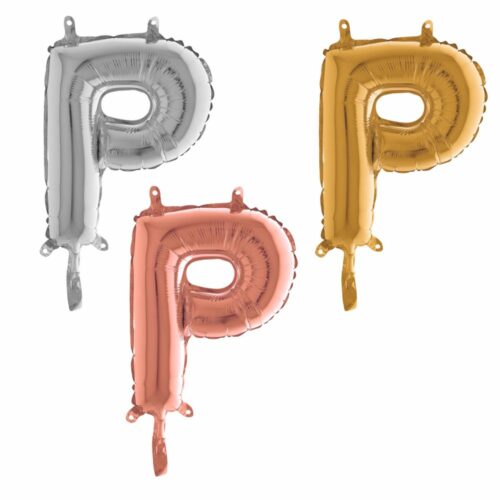 Lettre P - Ballon en aluminium