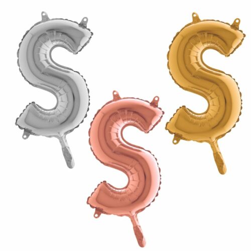 Lettre S - Ballon en aluminium