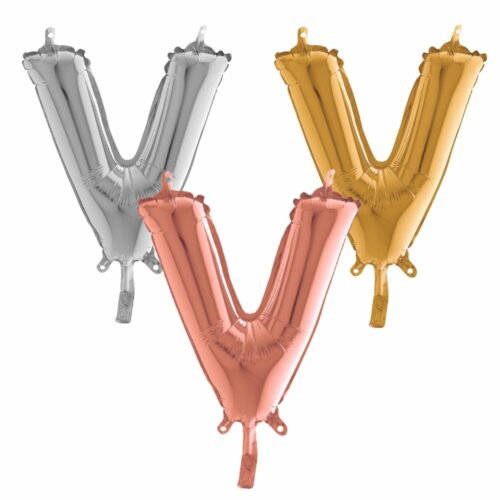 Lettre V - Ballon en aluminium