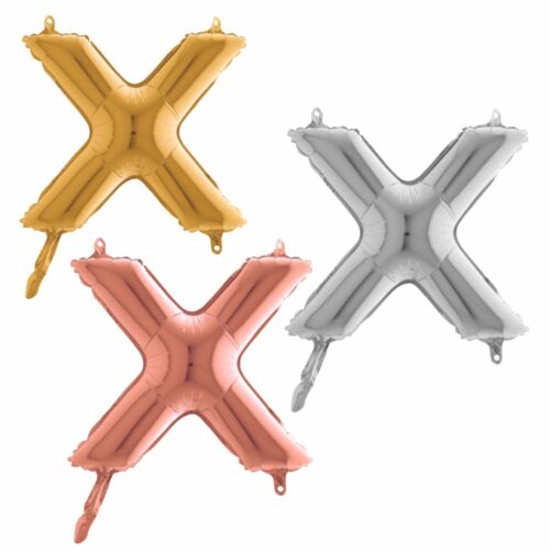 Lettre X - Ballon en aluminium