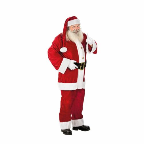 déguisement père noêl adulte veste pantalon bonnet ceinture rouge et blanc