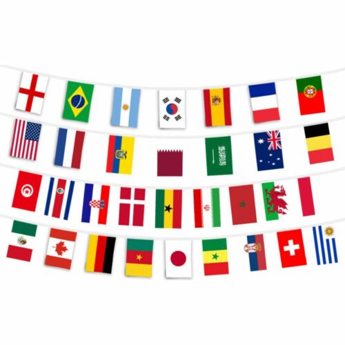 Guirlande Drapeaux du monde - 10 mètre