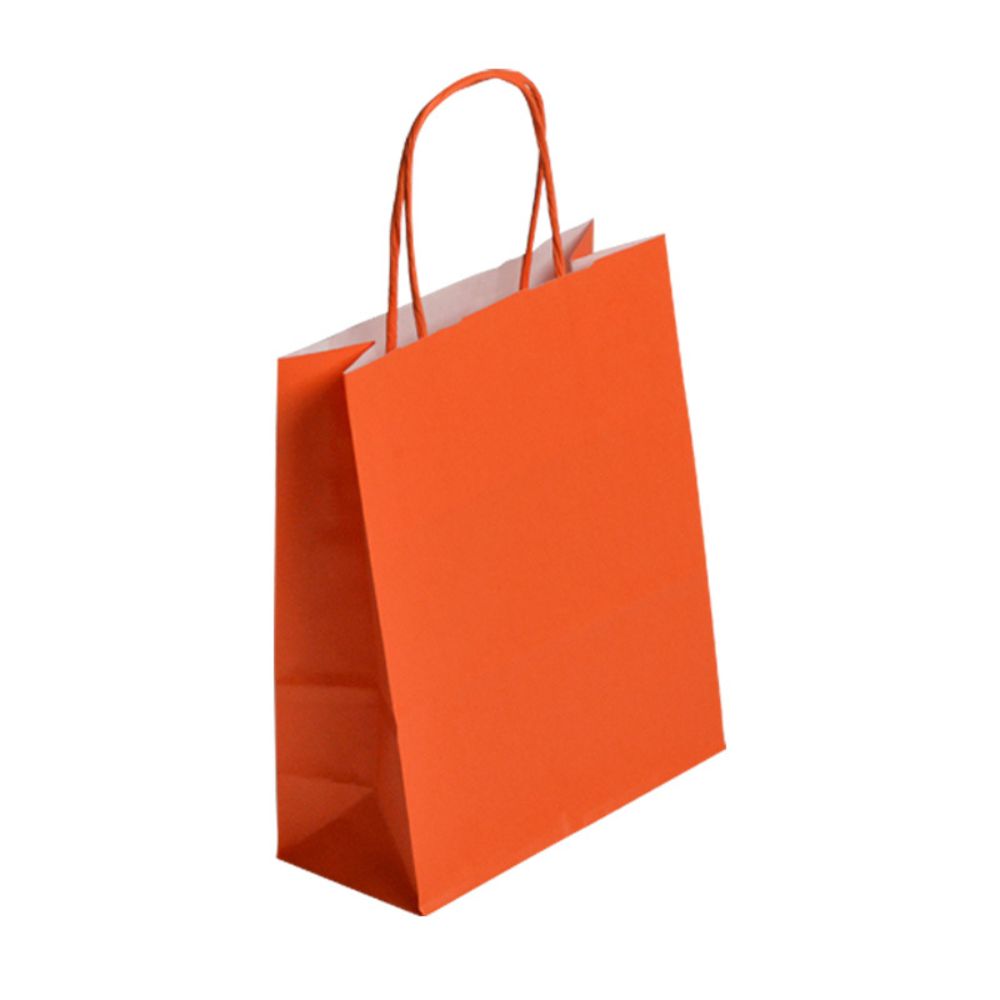maison-deffes-emballage-sac-kraft-orange-24009 Sac cabas en kraft de grande contenance de couleur orange