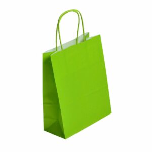 Sac cabas en kraft de grande contenance de couleur vert pomme