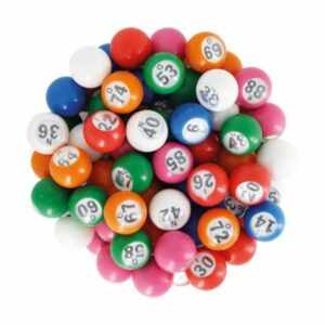 Jeton multicolore numéroté de 1 à 90 pour loto et rifle
